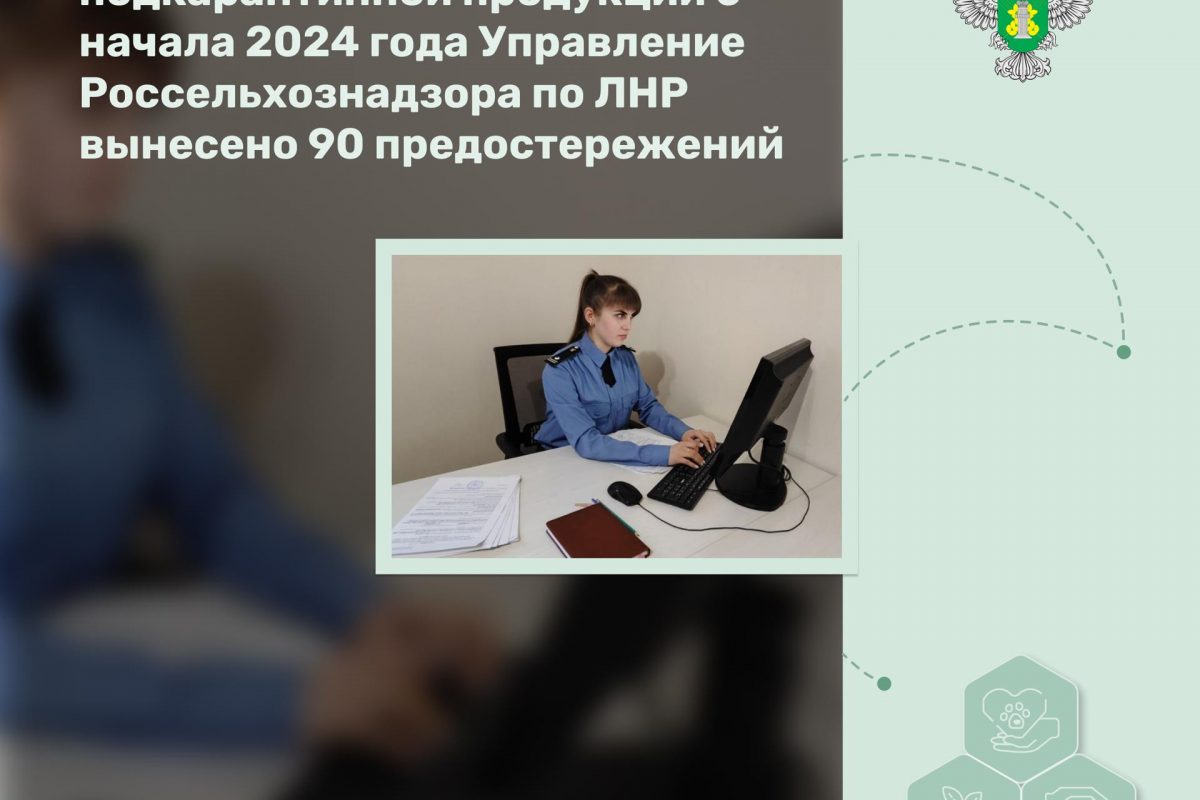 За неуведомление о доставке подкарантинной продукции с начала 2024 года Россельхознадзор по ЛНР вынес 90…