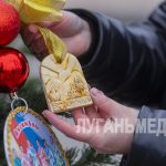 На Театральной площади Луганска появилась елка от Краснодонского муниципалитета