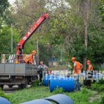 В Жовтневом районе Луганска прокладывают новый участок канализационного коллектора
