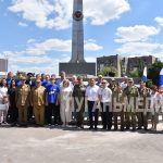 В Алчевске после окончания ремонтно-восстановительных работ открыли обновленный обелиск Победы на площади 25-летия Победы